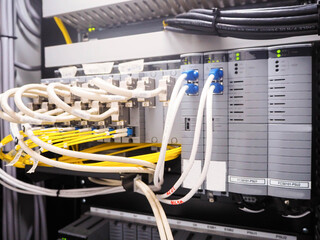 Wiring of control cable in control panel of DCS systems.