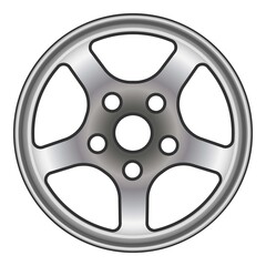 Wall Mural - Car wheel icon, cartoon style