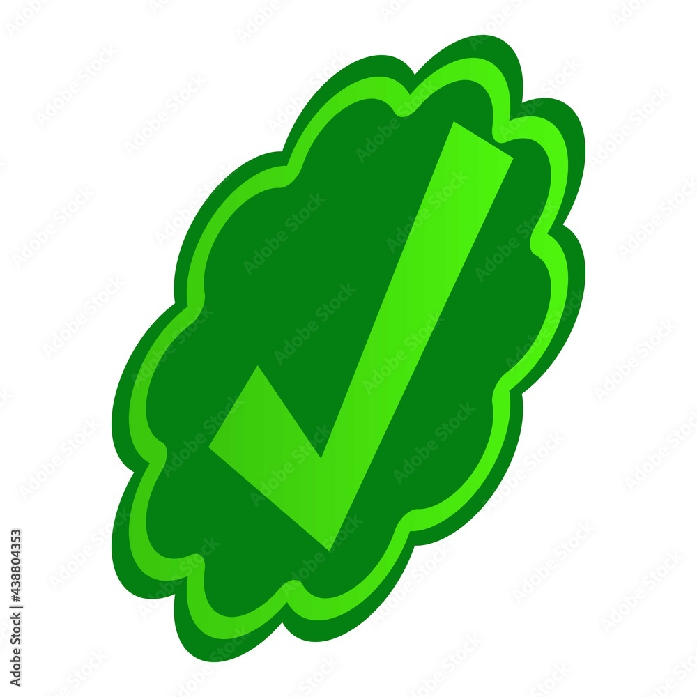 Approved symbol icon. Isometric illustration of approved symbol vector icon for web