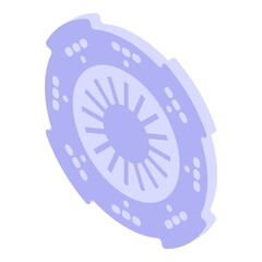 Poster - Plate clutch icon. Isometric of Plate clutch vector icon for web design isolated on white background