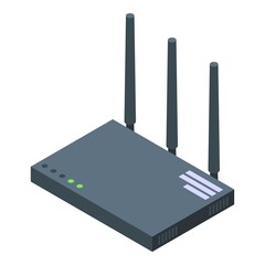 Poster - Router icon. Isometric of Router vector icon for web design isolated on white background