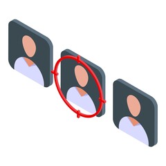 Poster - Human resources target icon. Isometric of Human resources target vector icon for web design isolated on white background