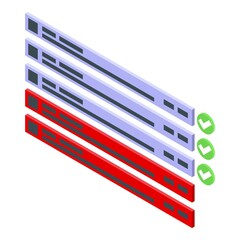 Poster - List rush job icon. Isometric of List rush job vector icon for web design isolated on white background