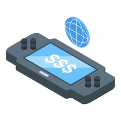 Poster - Video gaming icon. Isometric of Video gaming vector icon for web design isolated on white background