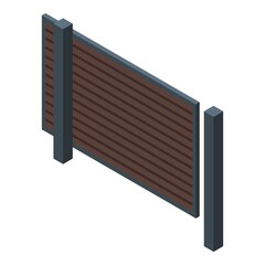 Poster - Automatic gate house icon. Isometric of Automatic gate house vector icon for web design isolated on white background