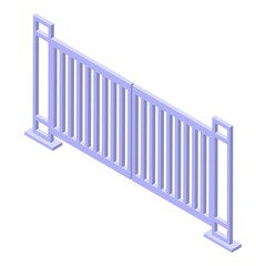 Poster - Automatic gate factory icon. Isometric of Automatic gate factory vector icon for web design isolated on white background