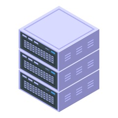 Poster - Block chain server icon. Isometric of Block chain server vector icon for web design isolated on white background