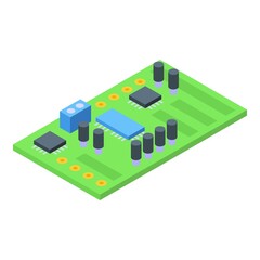 Poster - Block chain motherboard icon. Isometric of Block chain motherboard vector icon for web design isolated on white background