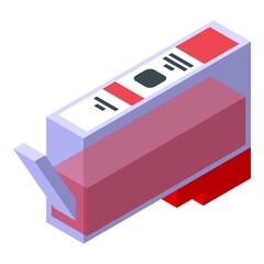 Poster - printing cartridge icon. isometric of printing cartridge vector icon for web design isolated on whit