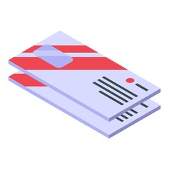 Poster - Envelope digital printing icon. Isometric of Envelope digital printing vector icon for web design isolated on white background