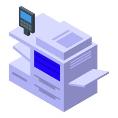 Poster - Multitask digital printing icon. Isometric of Multitask digital printing vector icon for web design isolated on white background