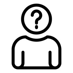 Poster - Anonymous man icon. Outline Anonymous man vector icon for web design isolated on white background