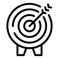 Poster - Success target icon. Outline Success target vector icon for web design isolated on white background