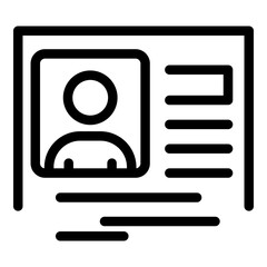 Poster - Colleague document icon. Outline Colleague document vector icon for web design isolated on white background