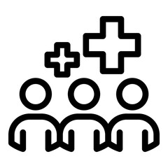 Poster - Colleague teamwork icon. Outline Colleague teamwork vector icon for web design isolated on white background