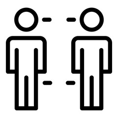 Poster - Colleague relation icon. Outline Colleague relation vector icon for web design isolated on white background