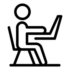 Poster - Colleague office working icon. Outline Colleague office working vector icon for web design isolated on white background