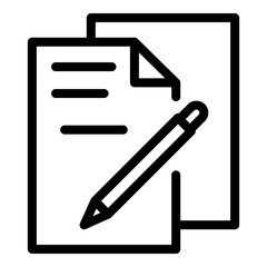 Poster - Colleague papers icon. Outline Colleague papers vector icon for web design isolated on white background