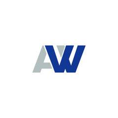 Wall Mural - AW logo Design