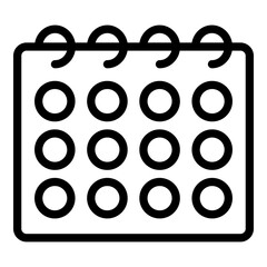 Poster - Event planner appointment icon. Outline Event planner appointment vector icon for web design isolated on white background