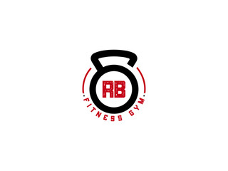 Letter RB Logo, Gym RB, fitness rb logo icon design