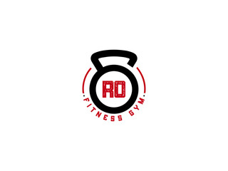 Letter RO Logo, Gym RO, fitness ro logo icon design