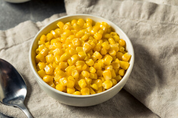 Homemade Organic Steamed Yellow Sweet Corn