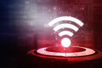 2d illustration WiFi symbol sign