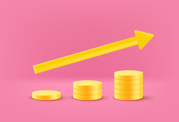 Poster - Increasing income. Growing business vector concept