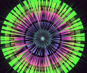 Poster - Abstract comic book background with speed lines in rainbow colors, motion effect.