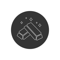 Poster - Gold bar line icon vector design template