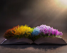 Flowers On The Pages Of A Bible