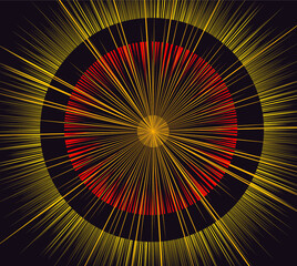 Poster - Abstract comic book background with speed lines, explosion or motion effect.
