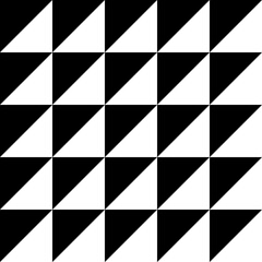 Poster - Half black and white squares. Vector simple monochrome half of squares.