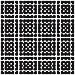 Aufkleber - black ornament. vector seamless squared pattern.
