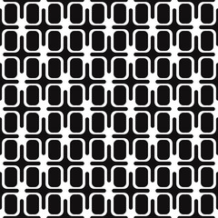 Poster - Rounded tiles pattern. Black vector same shapes.