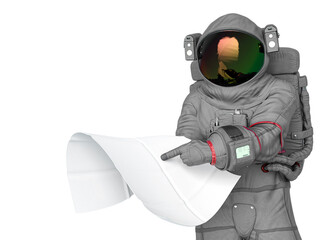 astronaut lost and trying to read a map