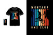 Montana bmx club,t-shirt merchandise siluet mockup typography