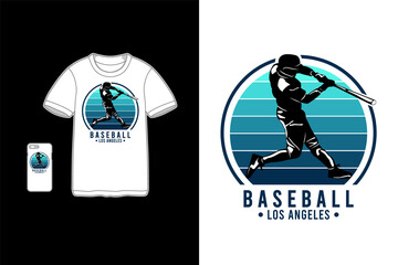 Wall Mural - Baseball los angeles,t-shirt mockup merchandise mockup