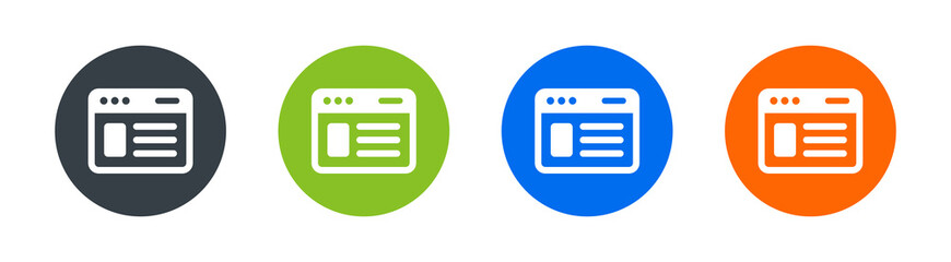 Poster - Web page icons set sign. Internet concept vector illustration