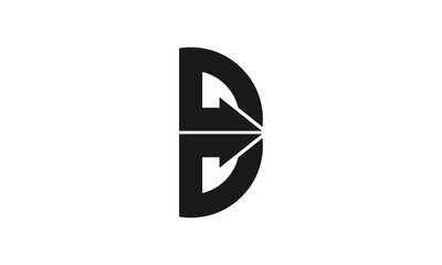 D alphabet arrow icon