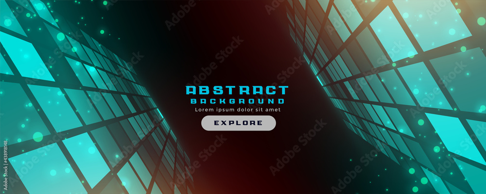 abstract futuristic technology style banner design - obrazy, fototapety, plakaty 