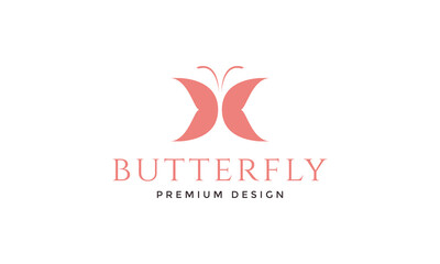 Wall Mural - modern shape beauty butterfly  logo vector icon illustration design