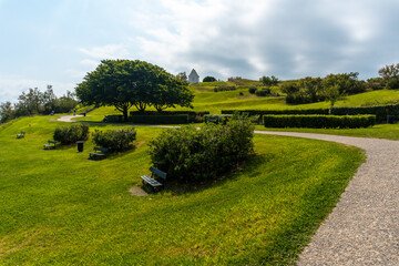 Path in the natural park of Saint Jean de Luz called Parc de Sainte Barbe, Col de la Grun in the French Basque country. France