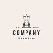 © gaga vastard - throne king chair hipster vintage logo vector icon illustration