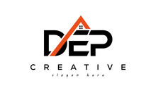 Initial DEP Letters Real Estate Construction Logo Vector