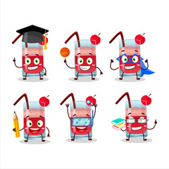 Poster - School student of singapore sling cartoon character with various expressions