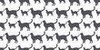 © noEnde - Seamless pattern with cat silhouette, white background, vector