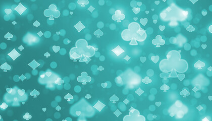 abstract blurred poker playing cards background.