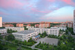 Summer evening in one of the new districts of Moscow. Russia